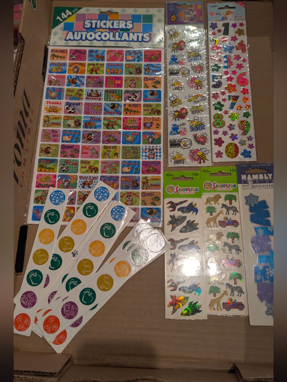 Assorted Kids Sticker Pack - Multi-Color Sheets